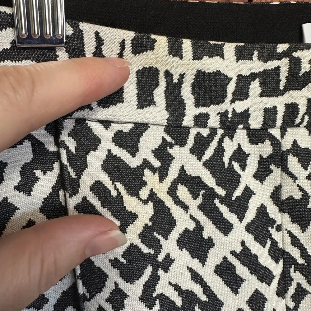 Rosetta Getty Printed Black & White Stretchy Flare Bell Bottom Pants Size Medium - Picture 3 of 6